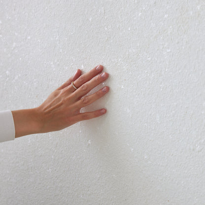 VeloStone™ Crystal White Flexible Natural Stone Wall Panel - 290cmx122cm